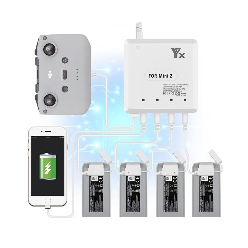 YX 6 In 1 Multi Battery Intelligent Fast Charging Hub 4 Battery