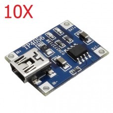 10X TP4056 1A Lipo Battery Charging Board Charger Module Mini USB Interface