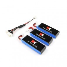 XK X251 RC Drone Spare Parts 3Pcs 7.4V 950mAh 25C Battery+1Pcs Charging Cable