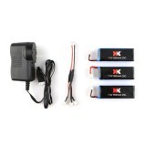 XK X251 RC Drone Spare Parts 3Pcs 7.4V 950mAh 25C Battery+1Pcs Charging Cable+1Pcs 7.4V Charger