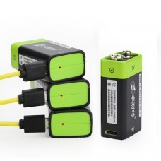 ZNTER S19 9V 400mAh USB Rechargeable 9V Lipo Battery