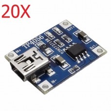 20X TP4056 5V 1A Lipo Battery Mini USB Charging Board Charger Module 