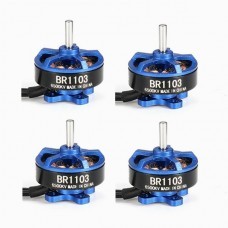 4X Racerstar Racing Edition 1103 BR1103 6500KV 1-2S Brushless Motor Dark Blue For 50 80 100 Frame