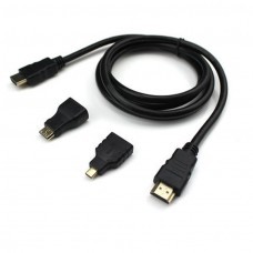1.5m 150cm Standard HDMI-A Cable Mini HDMI-C Micro HDMI-D Adapter Connector  