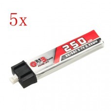 5PCS GAONENG 3.7V 250mAh 1S 30C/60C Lipo Battery for Blade Nano QX CPX and Tiny Whoop