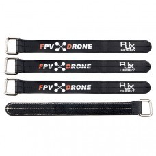 4 PCS RJX Magic Tie Down Anti-skid Battery Strap with Metal Clasp for RC Battery