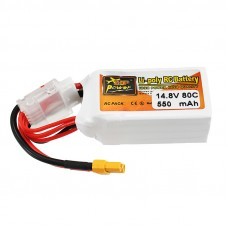 ZOP Power 14.8V 550mAh 80C 4S Lipo Battery XT30 Plug
