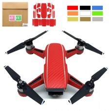Waterproof Carbon Fiber Stickers Full Body with Batteries Decal Skin Cover Protector For DJI Spark