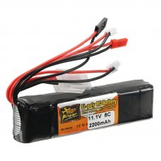 ZOP Power 11.1V 2200mAh 3S 8C Lipo Battery JR JST FUBEBA Plug for Transmitter