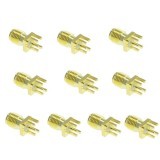 10pcs RP-SMA Female Adapter PCB EdgE-mount Solder RF Connector