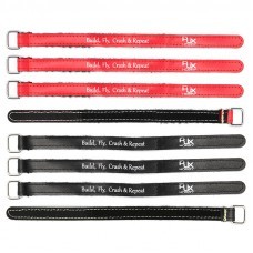 4Pcs RJX Non-Slip Silicone Battery Straps Aluminium Alloy Buckle for FPV Helicopter Drone