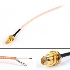 DIY 150mm SMA/RP-SMA Female to PCB Solder Pigtail Antenna Extension Adapter Cable 