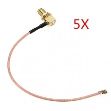 5PCS L Type 90 Degree SMA Female to Ipex Adapter Extend Cable Connetor 15CM for RC Racing
