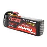 LEOPARD Power 11.1V 5000mAh 40C 3S T Plug Lipo Battery for 1:8 1:10 RC Car