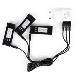 1 to 3 Battery Charger Combo with 3.7V 500MAH Lipo Battery USB Cable Adapter for Eachine E58 