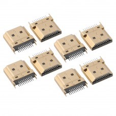 8 PCS HD Port-A Male Plug SMT 19P 2-Row Pin 4 Feet 1 .6 mm Pitch Adapter Connector For PCB