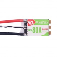 Racerstar RS80A V2 80A BLheli_S BB2 2-6S DShot600 Ready Brushless ESC Built-in LED RGB for RC Drone FPV Racing