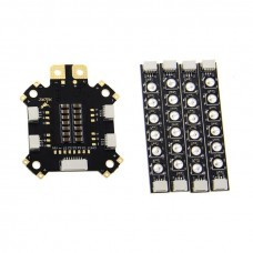 HGLRC 2-6S Power Distribution Board PDB 5V/12V BEC with Single Row LED Strip & 12V Output LED Light