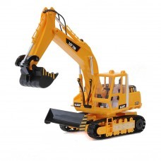 LCF 338 1/20 2.4G 16CH Rc Excavator Digger Truck W/ Sound Smoke LED Light Engineer Truck Toy 