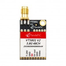 PandaRC VT5801 V2 5.8G 48CH 25/100/200/400/600mW FPV Transmitter RP-SMA Female 