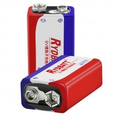 RYDBATT 9V 500mAh Rechargeable Lipo Battery 