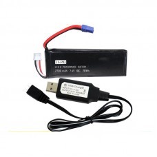 7.4V 2700mAh 10C Lipo Battery With  USB Charger for Hubsan H501S H501C RC Drone