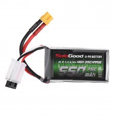 Soldgood 11.1V 550mAh 75C 3S Lipo Battery XT60 Plug for RC Car Models Spare Parts 
