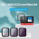 TELESIN CPL+ND8/ND16/ND32 Filter Lens Set 2-Sided Anti-Reflective Coating for Insta360 ONE R 4K Action Camera
