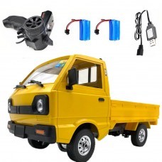 WPL D12 1/10 2.4G 2WD Military Truck Crawler Off Road Remote Control Car Vehicle Models Toy Several Battery