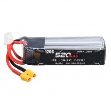 Alienmodel 15.2V 520mAh 120C 4S HV Lipo Battery XT30 Plug for FPV RC Racing Drone