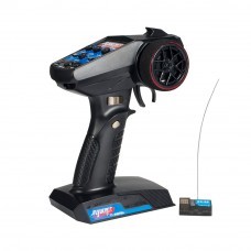 FLYUEACE T-6819A 2.4GHz 4CH Transmitter with RX-G4 Light Control Mini Receiver for RC Car Boat Tank Models