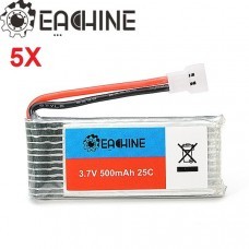 5X Eachine 3.7V 500mah 25C Lipo Battery for Hubsan H107 H107L H107C H107D 