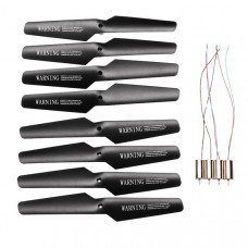 Syma X5SC X5SW RC Drone Spare Parts 8PCS Black Propeller 2CW+2CCW Motor