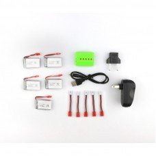 Syma X5HC X5HW RC Drone Spare Parts 5Pcs 3.7V  500MAH 25C Battery And Charger Set X5A-A12