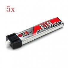 5PCS GAONENG 3.7V 210mAh 30C/60C Lipo Battery for Blade Nano QX CPX and Tiny Whoop 