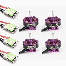 4X Racerstar Racing Edition 1103 BR1103 8000KV 1-2S Motor Purple + 4X RS6A V2 Blheli_S ESC D-shot