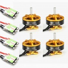 4X Racerstar Racing Edition 1103 BR1103 8000KV 1-2S Motor Gold + 4X RS6A V2 Blheli_S ESC D-shot