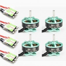 4X Racerstar Racing Edition 1103 BR1103 10000KV 1-2S Motor Green + 4X RS6A V2 Blheli_S ESC D-shot