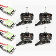 4X Racerstar Racing Edition 1103 BR1103 10000KV 1-2S Motor Black + 4X RS6A V2 Blheli_S ESC D-shot