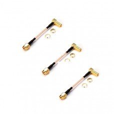 3PCS FPV 5cm Extension Cable SMA Male to SMA Female Right Angle Cable