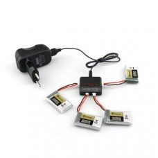 4X 3.7V 1S 600mah 50C Battery With Charger For Eachine QX90 QX90C QX95 QX105 QX110 QX80 QX70 QX100 