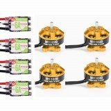 4X Racerstar Racing Edition 1103 BR1103B 10000KV Motor Gold + RS6A V2 BB2 Blheli_S 6A ESC Dshot600