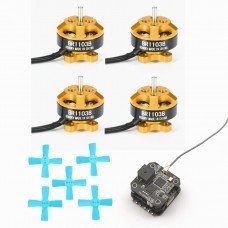 Racerstar 1103 BR1103B 8000KV Motor Gold w/ 1535 Prop Eachine Minicube Compatible DSM RX F3 ESC