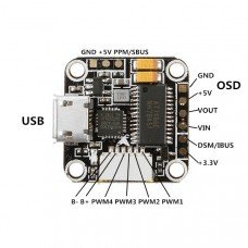 Teeny1S_F4 16x16mm Betaflight STM32F4 Brushless Flight Controller Built-in OSD BEC