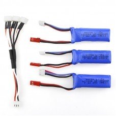 JJRC 3 In 1 7.4V 450MAH 35C Lipo Battery Set With Charging Convert Cable For Emax Babyhawk FPV Racer