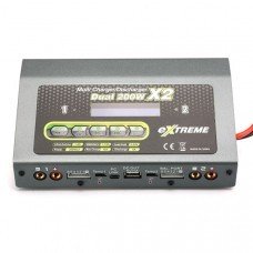 Extreme Dual 200W X2 DC Two Channel Output Multi Lipo Battery Charger Discharger 