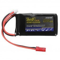 Tiger Power 11.1V 900mAh 60C 3S Lipo Battery JST Plug