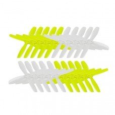 10 Pairs KingKong 2535 63.5mm PC 4-blade Propeller CW CCW 1.5mm Mounting hole Bright Green and White