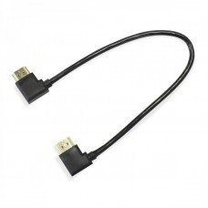 30cm HD Port Type A Male to Male 19P Left Angle Video AV Cable For 3D 1080P 720P 4K TrueHD 