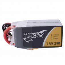 TATTU 14.8V 1550mAh 75C 4S 1P Lipo Battery XT60 Plug for Skylark M4-FPV250 Mini Shredder 200